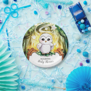 Owl Baby Shower Paper Plates