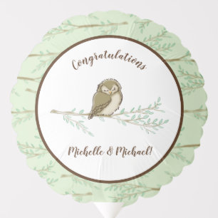 Owl Baby Shower Woodland Balloon
