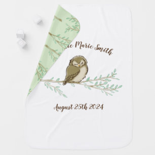 Owl Baby Shower Woodland Blanket