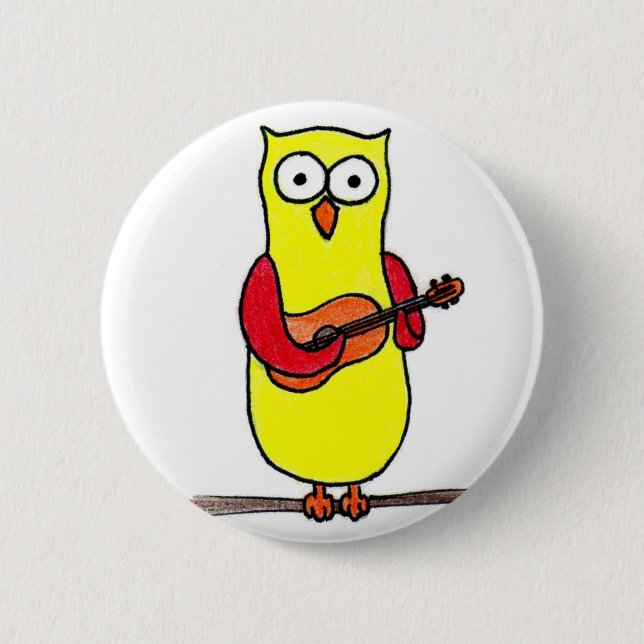 Owl Badge Button (Front)