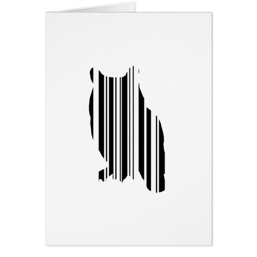 OWL BAR CODE Bird Barcode Avian Design Pattern Cards (Front)