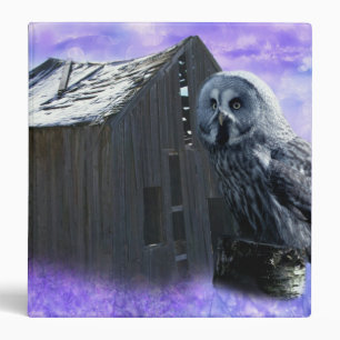 Owl Barn Shed 3 Ring Binder