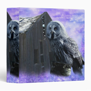 Owl Barn Shed 3 Ring Binder