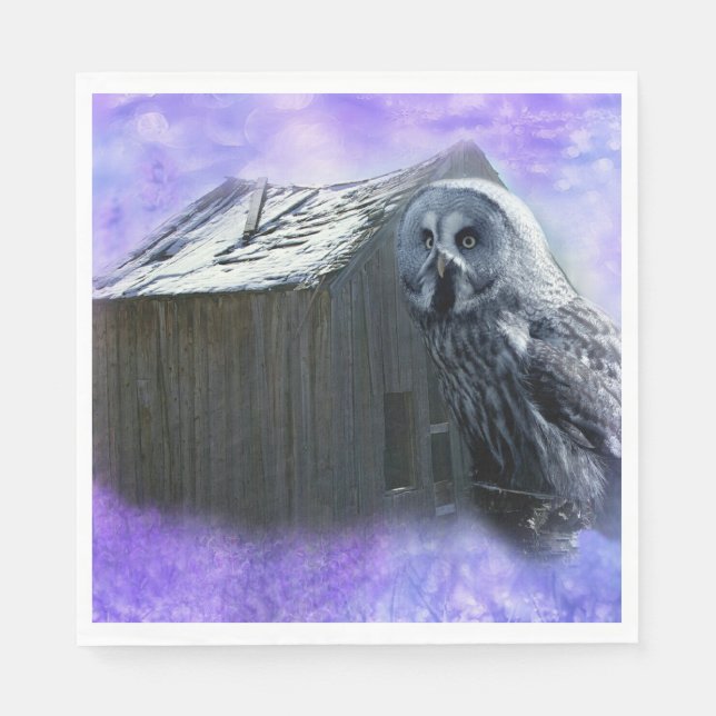 Owl Barn Shed Napkins (Front)