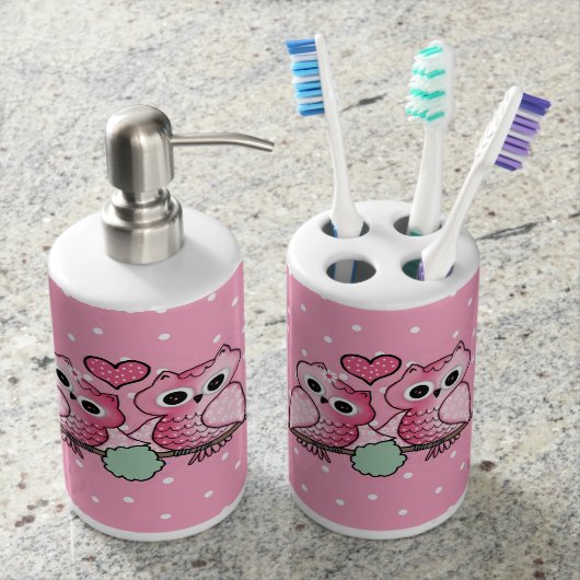 owl bath set (Front)