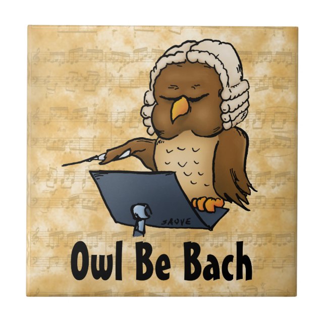 Owl Be Bach Tile (Front)