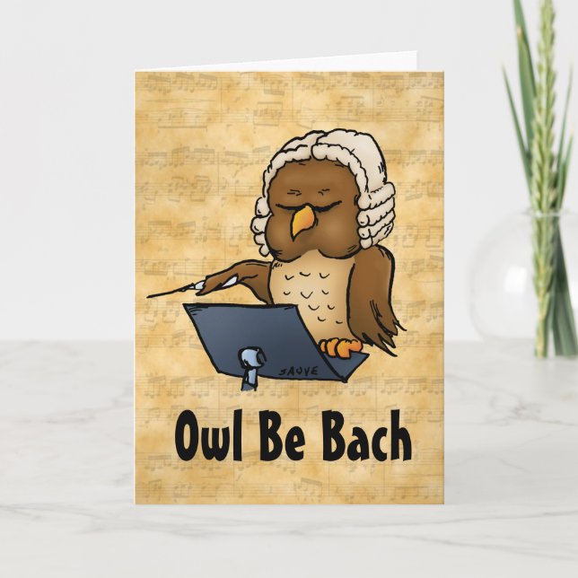 Owl Be Back Funny Blank Inside Greeting Card (Front)