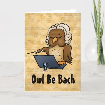 Owl Be Back Funny Blank Inside Greeting Card by BastardCard at Zazzle