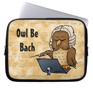 Owl Be Back Funny Cartoon Laptop Sleeve