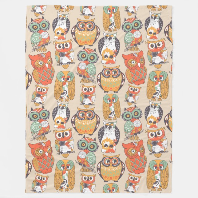 Owl Be Collection Fleece Blanket (Front)