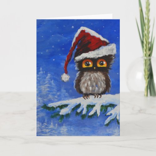 Owl be Home for Christmas Holiday Card