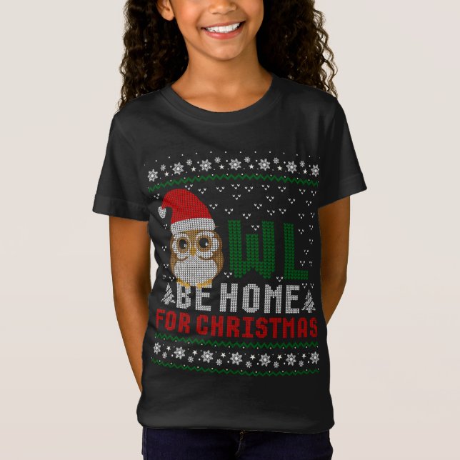 Owl Be Home For Christmas Ugly Sweater (Front)