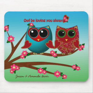 Owl be loving you-Computer Mousepad