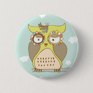 Owl Be Missing You Button