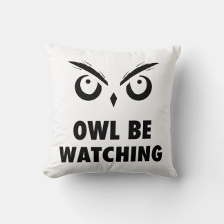 Owl Be Watching Throw Pillow