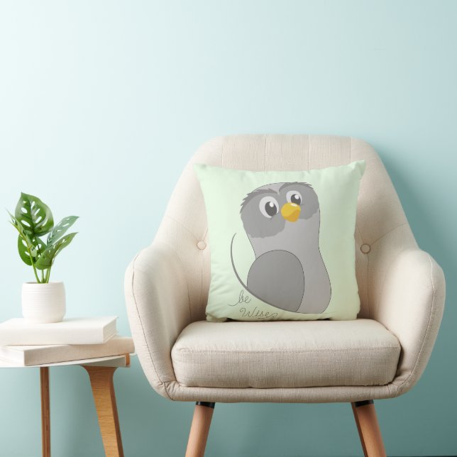 Owl-Be Wise Throw Pillow (Chair)