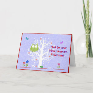 Owl Be Your Friend Forever, Valentine Card