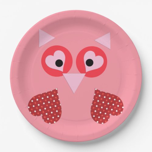 Owl Be Your Valentine Valentines Day Paper Plates