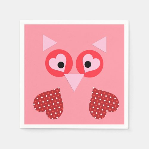 Owl Be Your Valentine Valentines Day Party Napkins