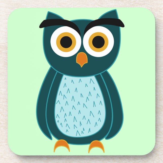 owl beverage coaster (Front)