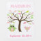 Owl, Bird, and tree personalized Baby Blanket