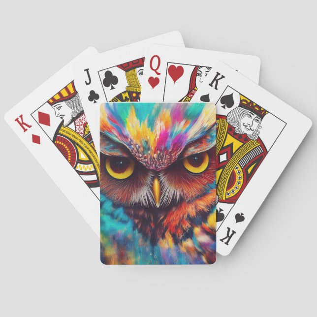 Owl Bird Animal Discovery Adventure Nature Planet  Poker Cards (Back)