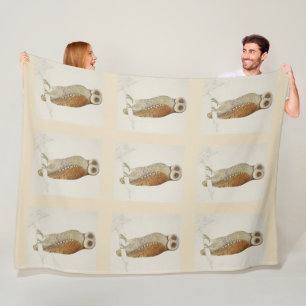 Owl Bird Animal Nature Cottage Destiny's Destiny Fleece Blanket