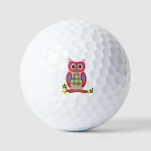 Owl Bird Art Golf Balls