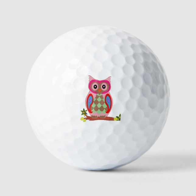 Owl Bird Art Golf Balls (Front)