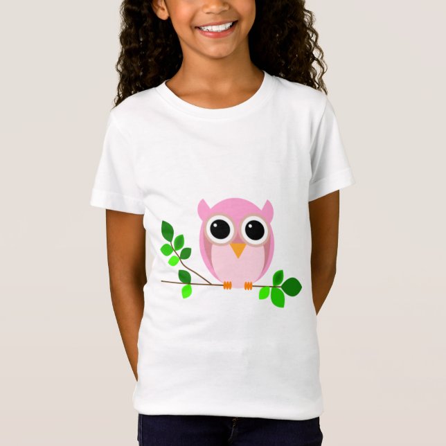 owl, bird, branch T-Shirt (Front)