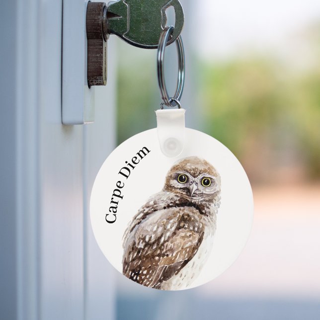 Owl bird Carpe Diem Keychain (Creator Uploaded)
