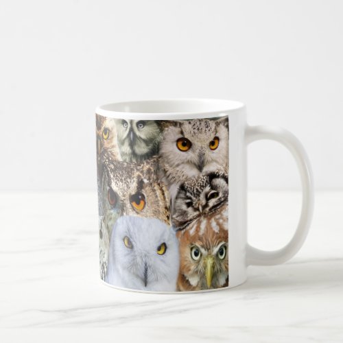 Owl Bird Collage Coffee Mug