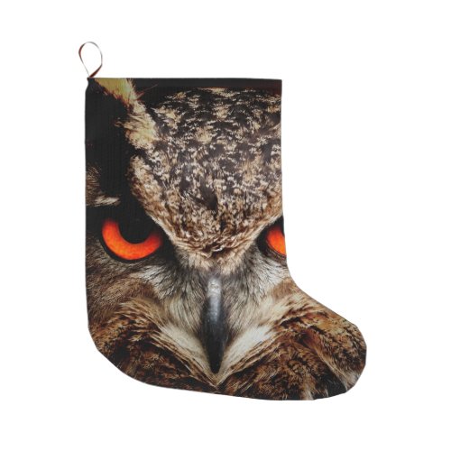 owl bird eyes eagle large christmas stocking