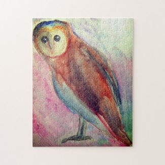 Owl Bird Watercolor art 