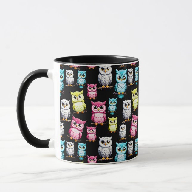 Owl Birds Cute Design  Mug (Left)