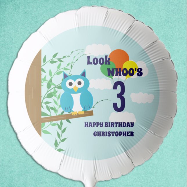 Owl Birthday Balloon (Creator Uploaded)