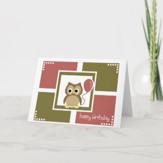 Owl Birthday Card
