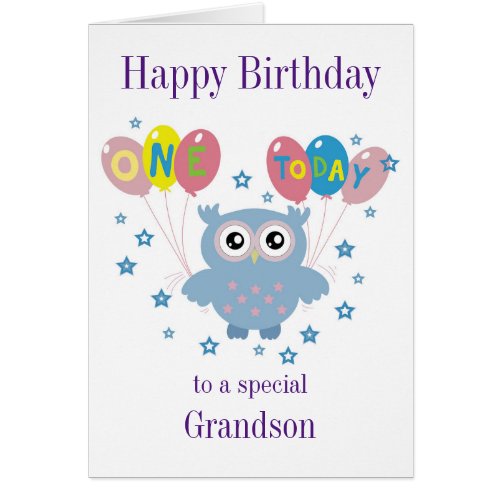 Owl Birthday Card for Grandparents