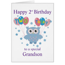 Owl Birthday Card for Grandparents