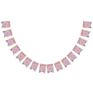 owl birthday party cake cute bunting flags