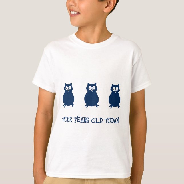 Owl Birthday Party Guest of Honor T-Shirt (Front)