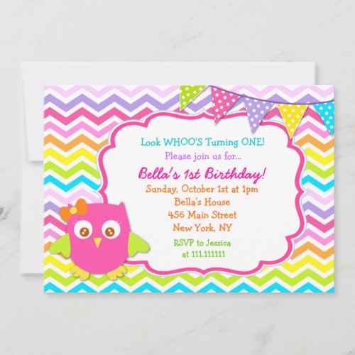 Owl Birthday Party Invitations