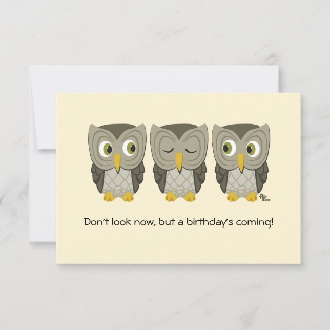 Owl Birthday Party Invite (Front)