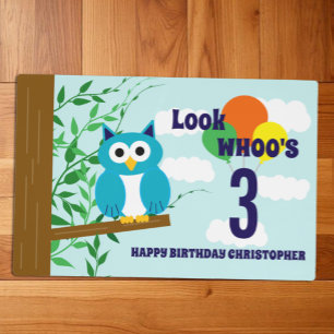 Owl Birthday Placemat