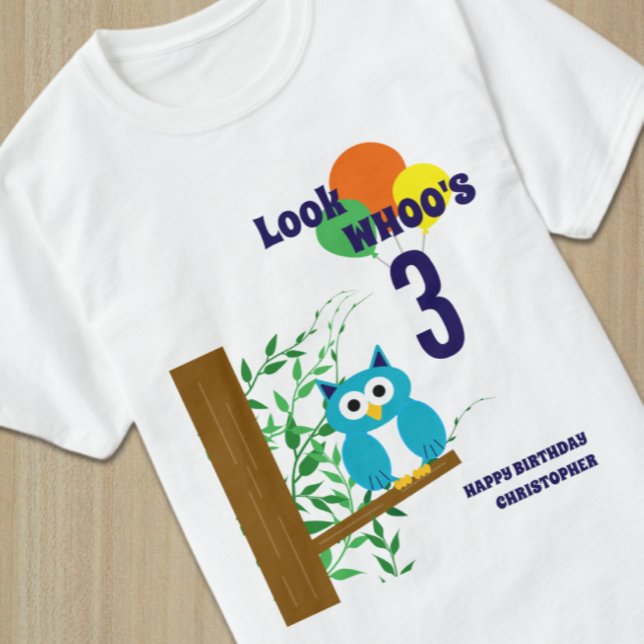 Owl Birthday T-Shirt (Creator Uploaded)