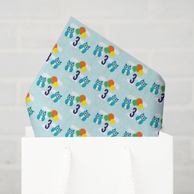 Owl Birthday Tissue Paper (Gift Bag)