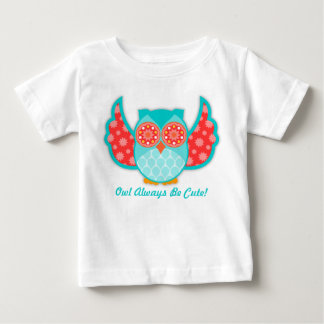 Owl Boheme Teal & Red Baby T-Shirt