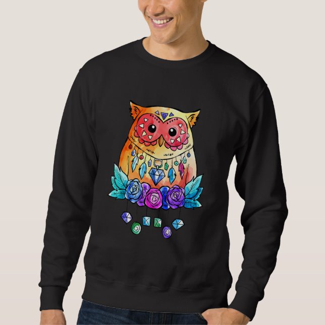 Owl Boho Chic Sweatshirt (Front)