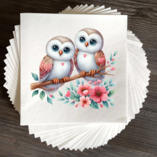 Owl Boho Rustic Country Woodland Wedding Napkins