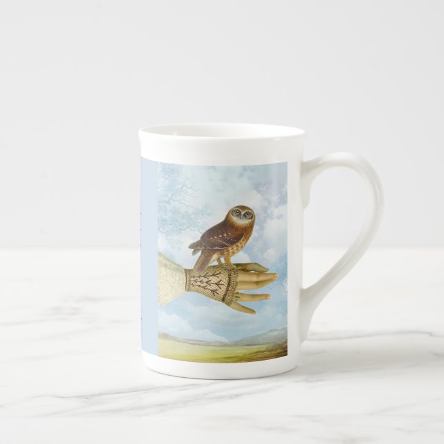 Owl Bone China Mug (Right)